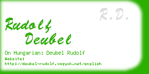 rudolf deubel business card